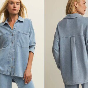 Z Supply All Day Knit Denim Jacket, Size M